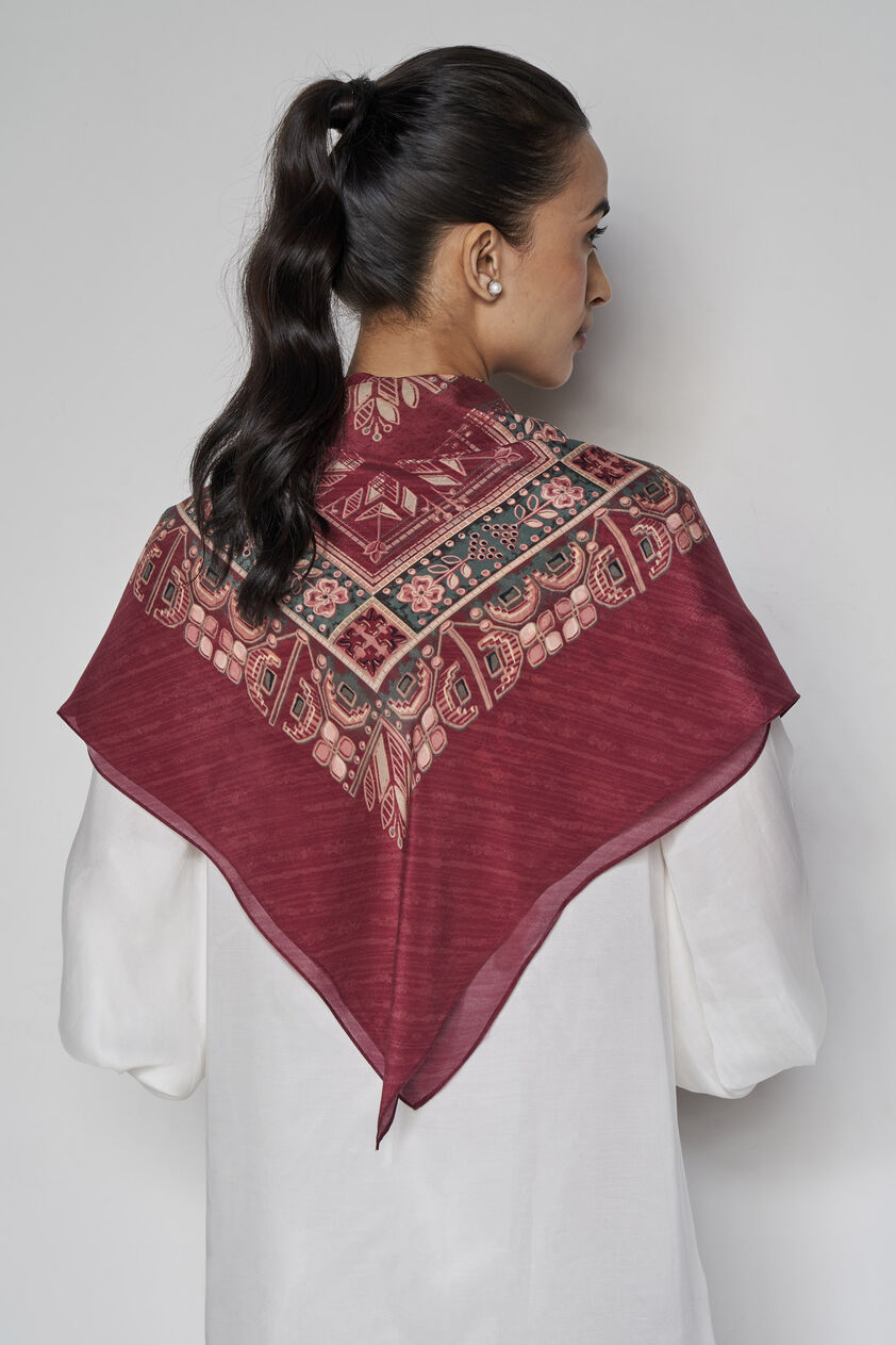 Nokomis Scarf - Wine, Wine, image 3