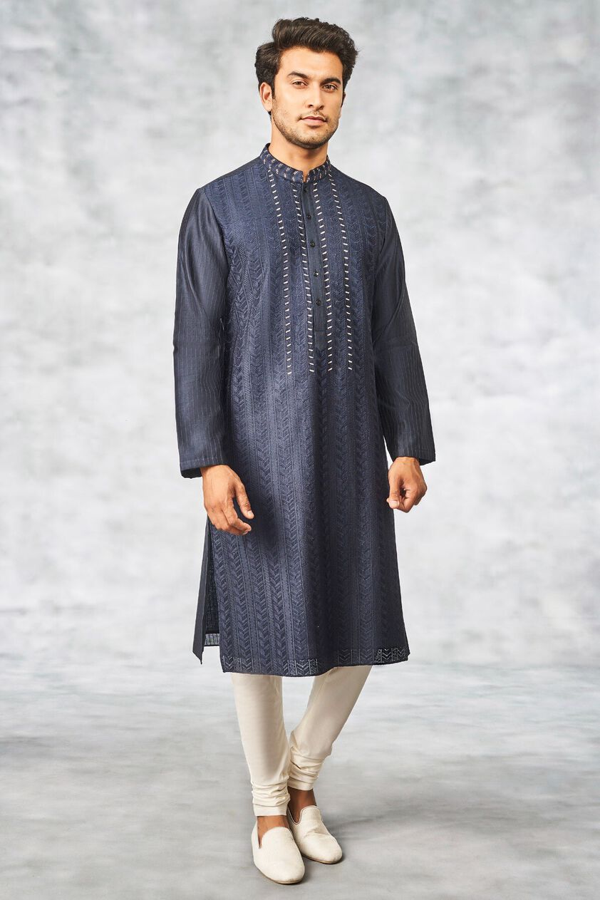1 - Kaiser Kurta - Navy Blue, image 1
