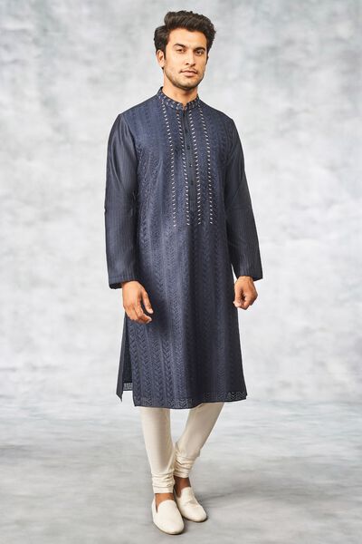 Kaiser Kurta - Navy Blue