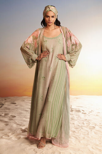 Sama Overlayer Kaftan - Sage, Sage, image 1