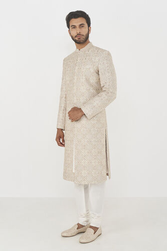 Dheer Sherwani - Off White, Cream, image 2