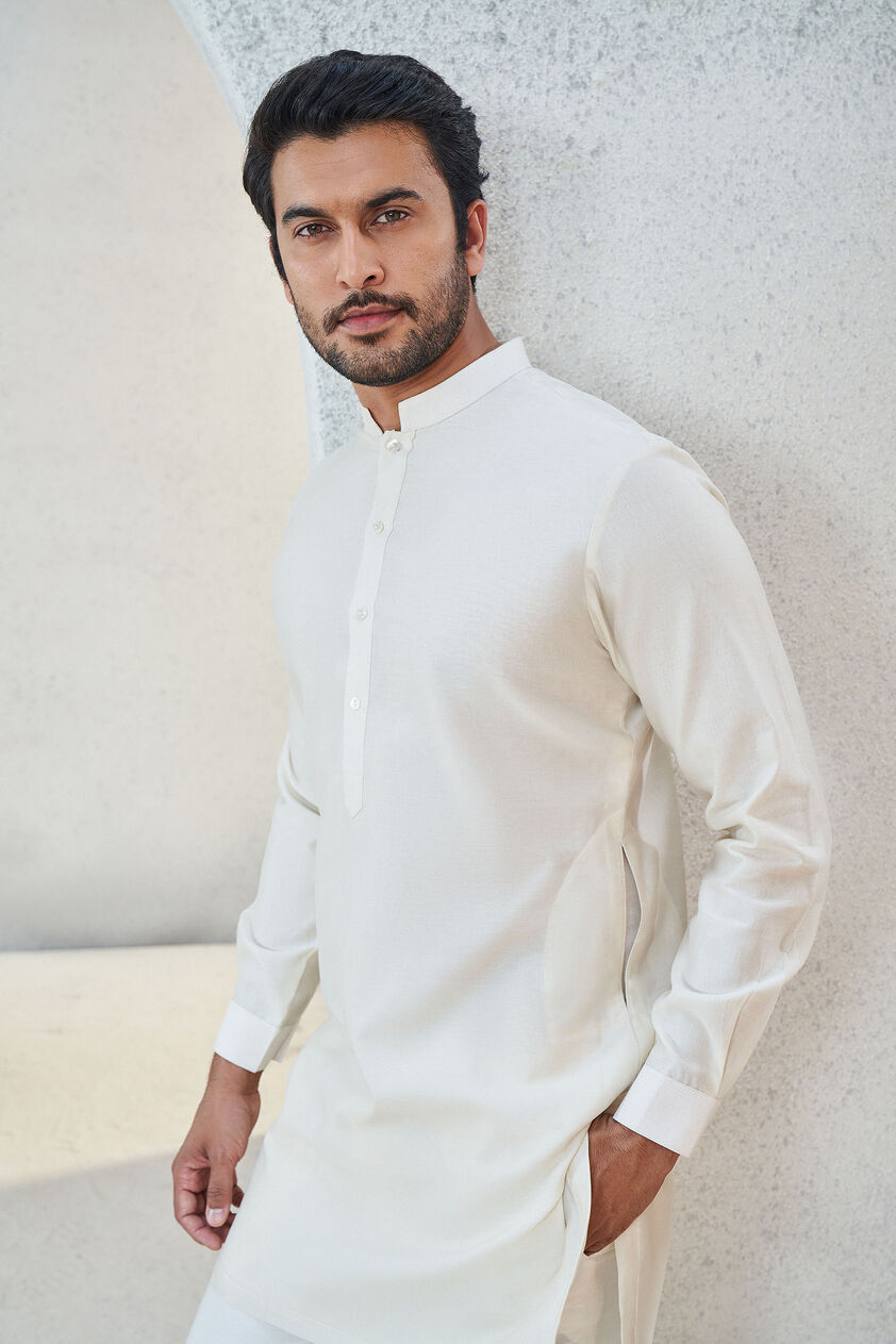 Esam Kurta - Cream, Cream, image 4