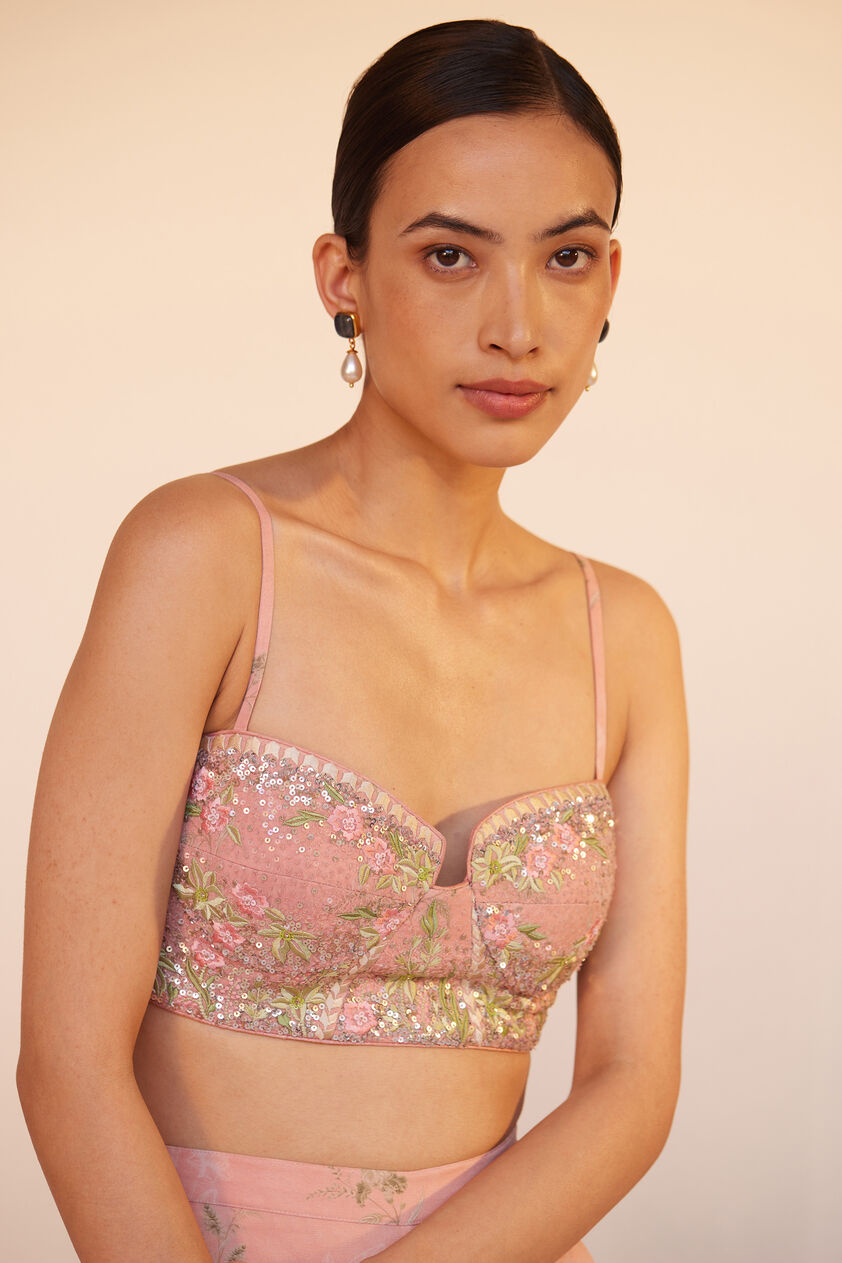Sama Crop Top Pant Set - Blush, Blush, image 8