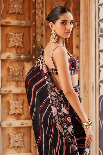 Ezha Saree - Black, Black, image 7