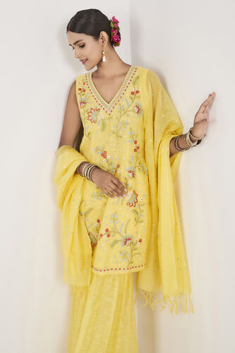 Anya Gharara Set-Yellow, Yellow, image 4