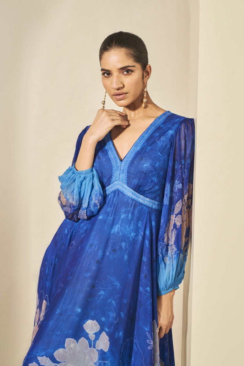 Talise Chiffon Gown - Blue, Blue, image 12