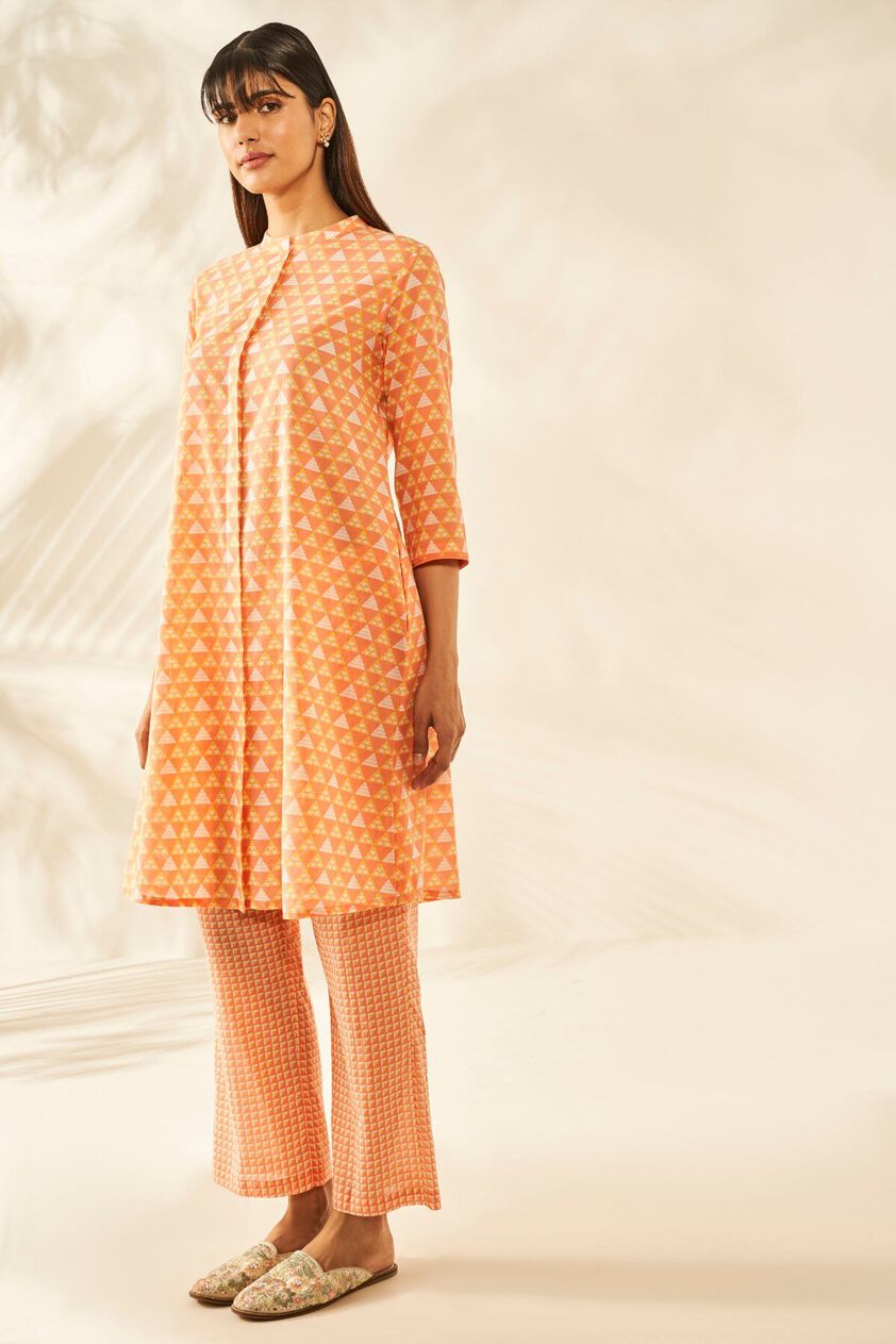 3 - Laara Kurta Set – Peach, image 3