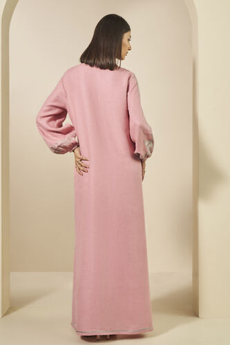 Timandra Embroidered Hemp Kaftan - Blush, Blush, image 3