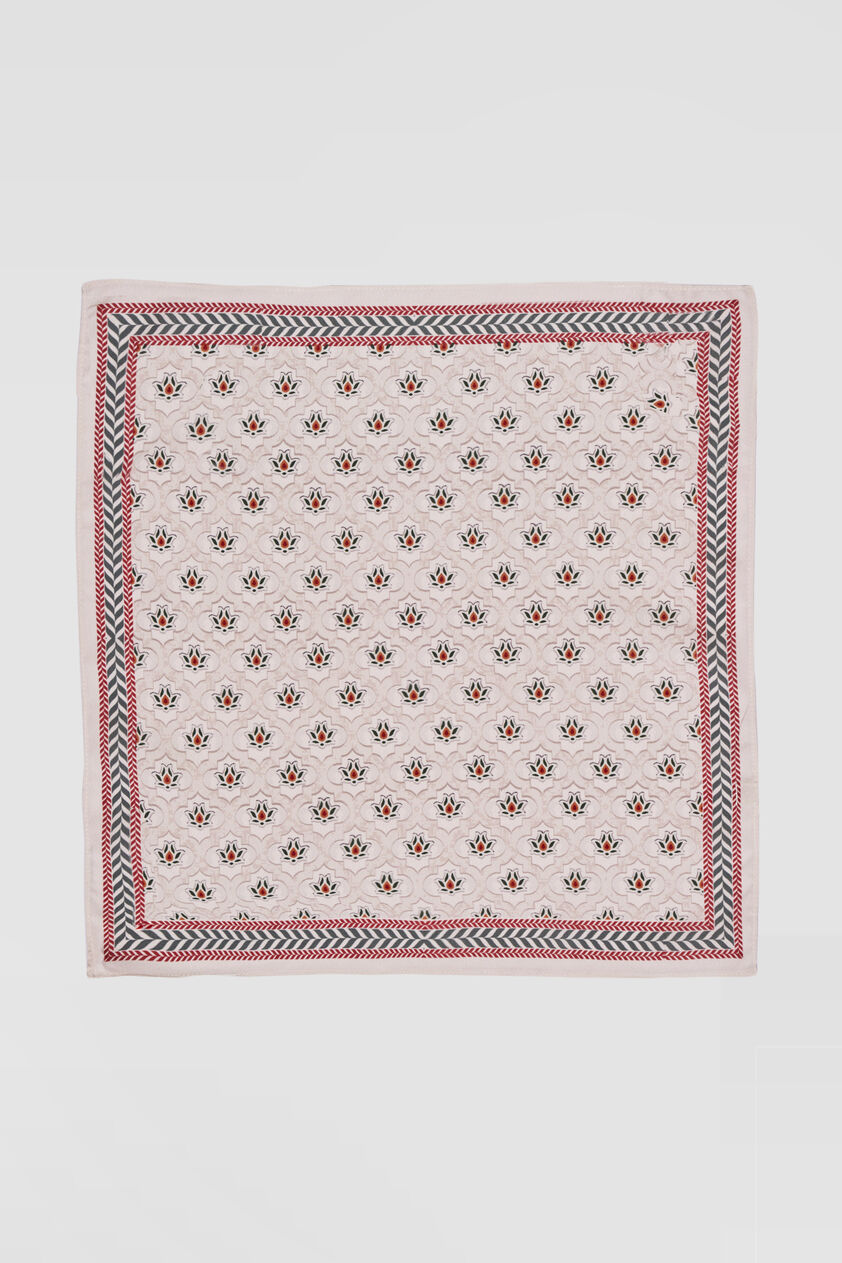 Deevij Pocket Square - Off White, Off White, image 1