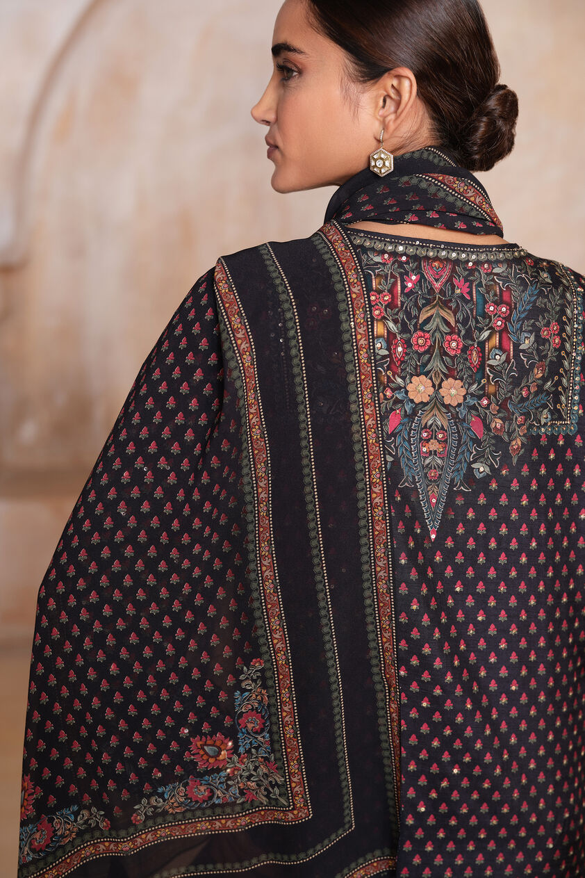 Nafeesa Stole - Black, Black, image 2