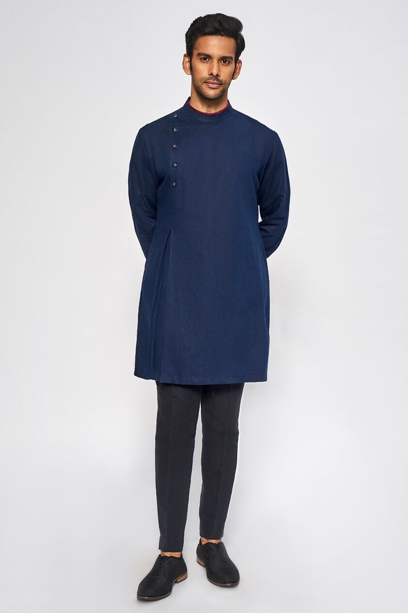 4 - Edhas Kurta – Navy Blue, image 4