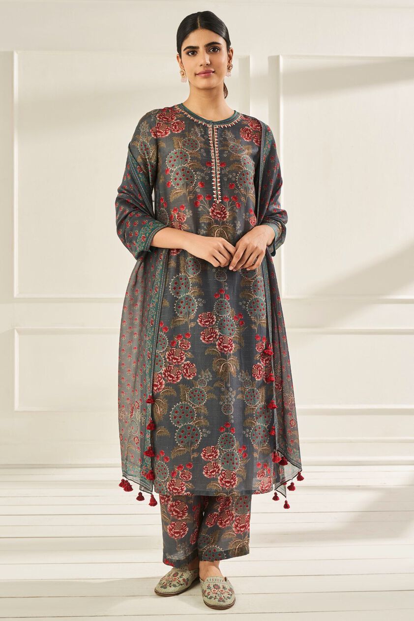 1 - Jasia Kurta Set – Grey, image 1