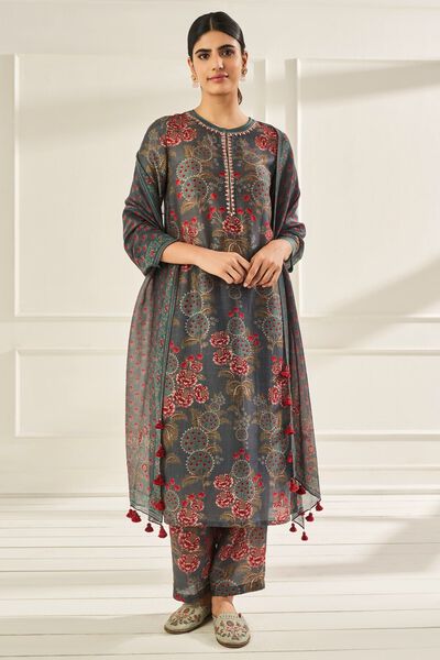 Jasia Kurta Set - Grey