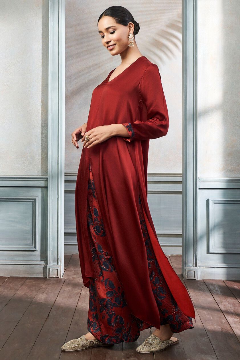 3 - Meha Kurta Set &ndash; Red, image 3