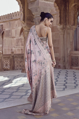 Aurima Gota Patti Saree - Blush, Blush, image 2