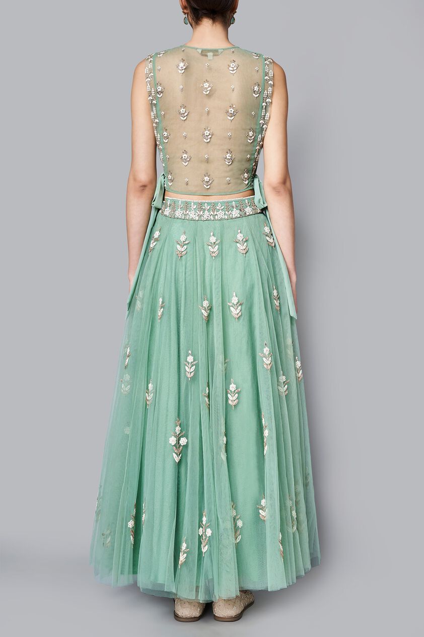 4 - Atreyi Crop Top and Skirt, image 4