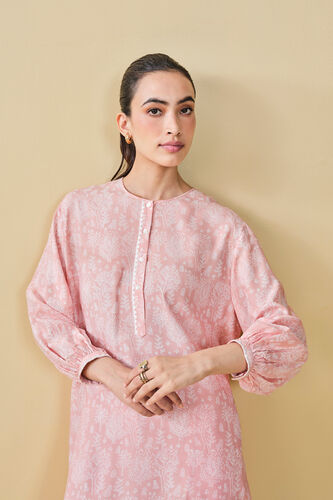 Tree Breeze Hand-block Printed Coord - Peach, Peach, image 10