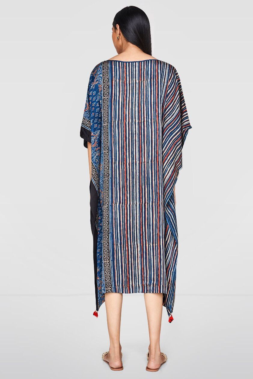 2 - Indigo Striped Kaftan, image 2