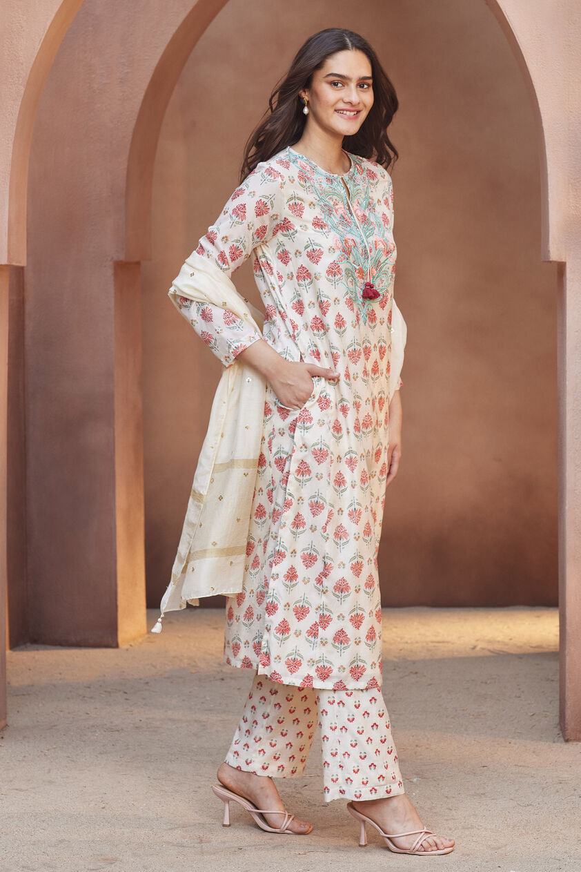Aritri Suit Set - Cream, Cream, image 2