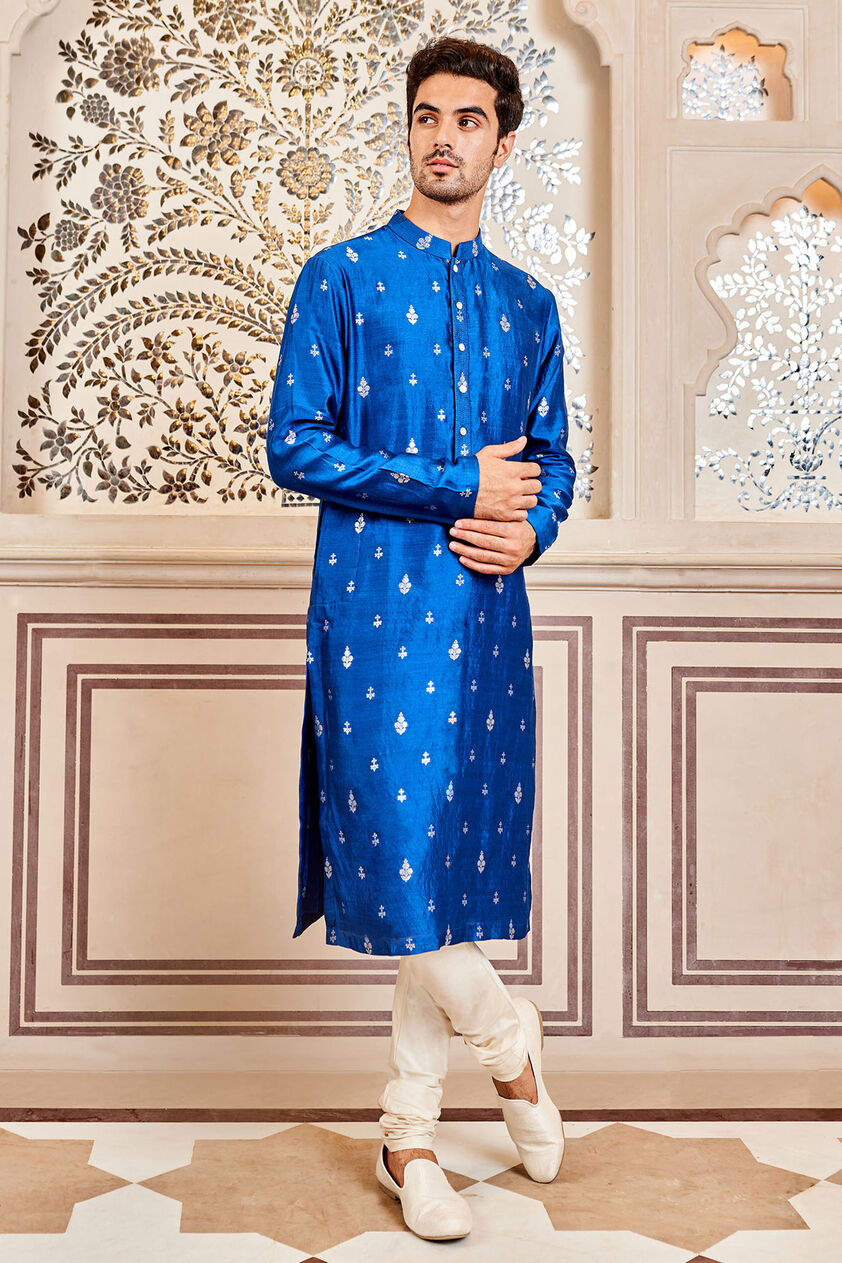 Nirved Nehru Jacket - Navy, Blue, image 4