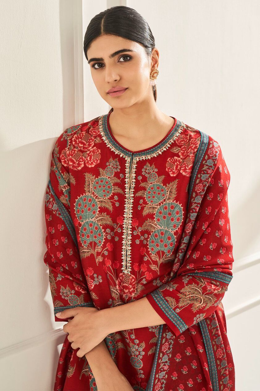 5 - Jasia Kurta Set – Red, image 5