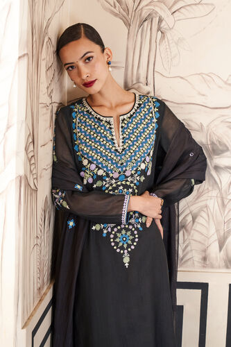 Faramir SEWA Hand-embroidered Suit Set - Black, Black, image 4