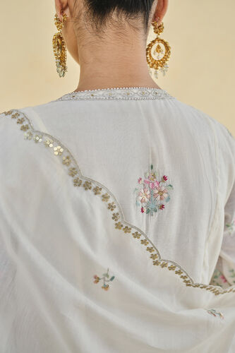 A Floral Garden Embroidered Mul Suit Set - Natural, Natural, image 6