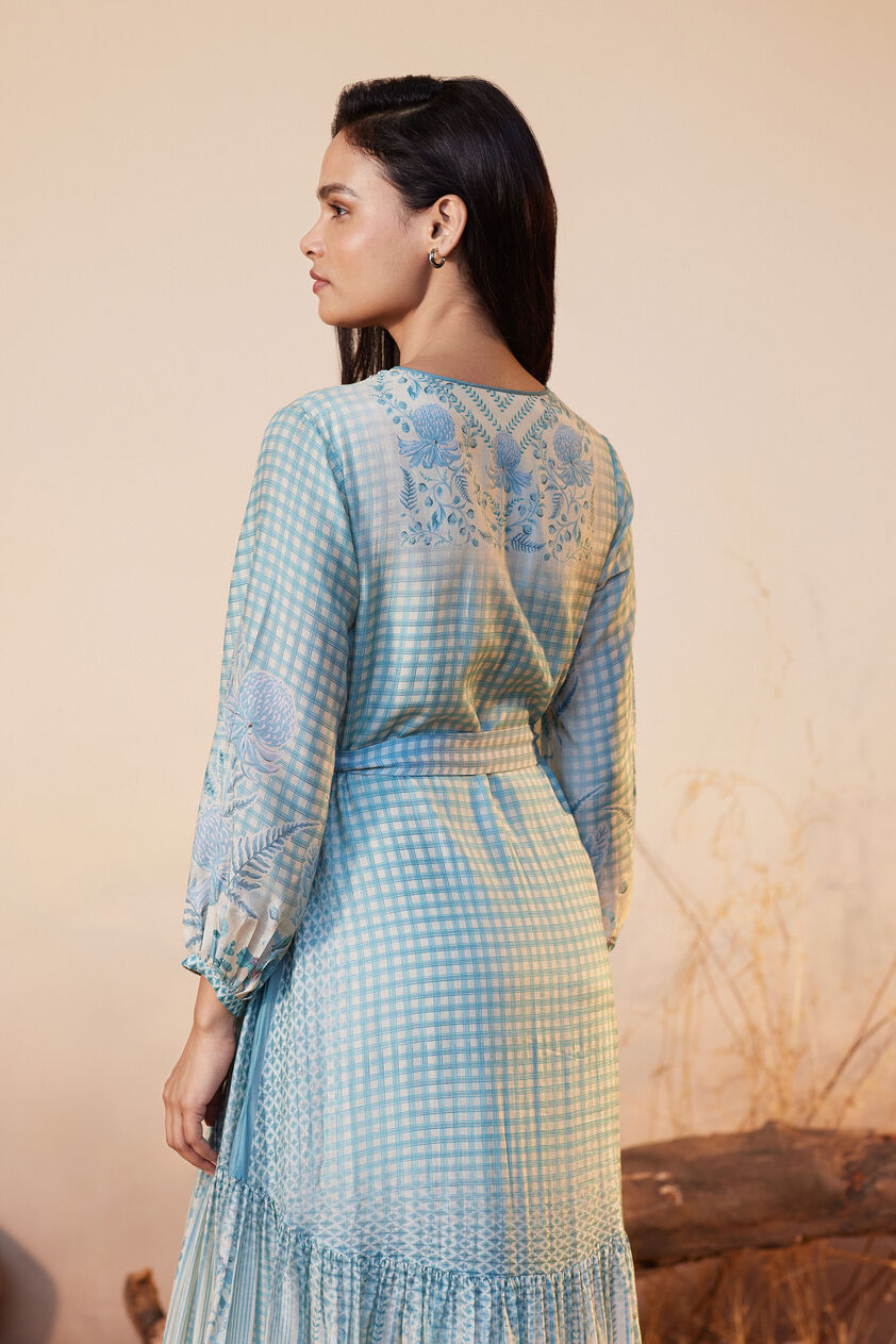 Neela Tiered Dress - Blue, Blue, image 5