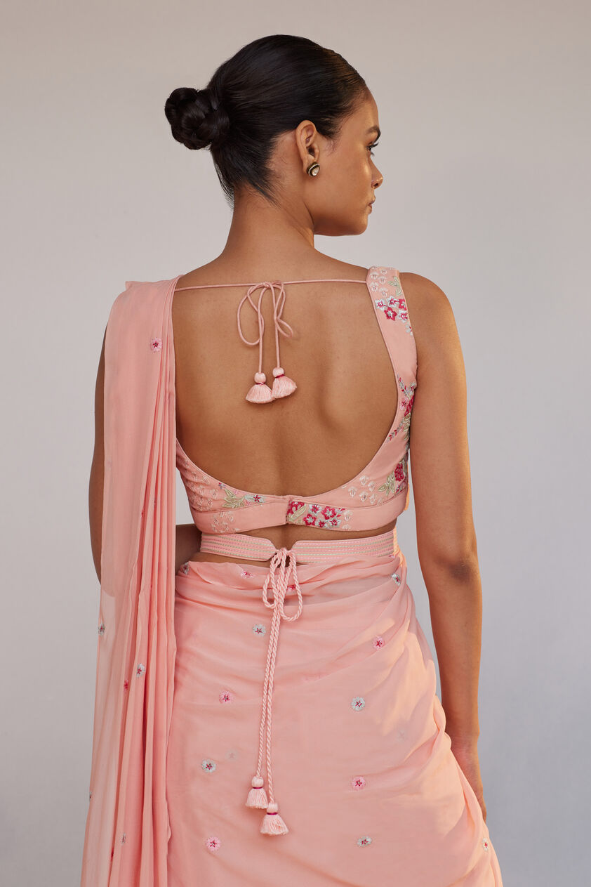 Asterope Saree - Pink, Pink, image 6