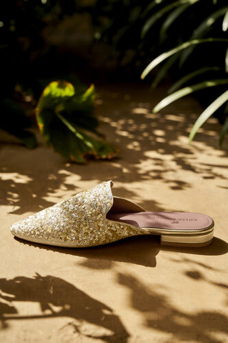 Golden Bloom Mules - Gold, Gold, image 2