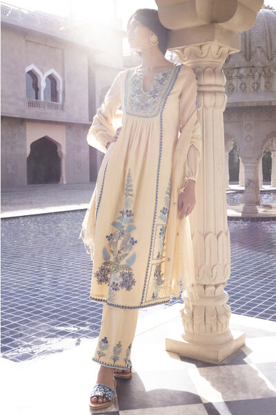 Dimitra Kurta Set - Beige