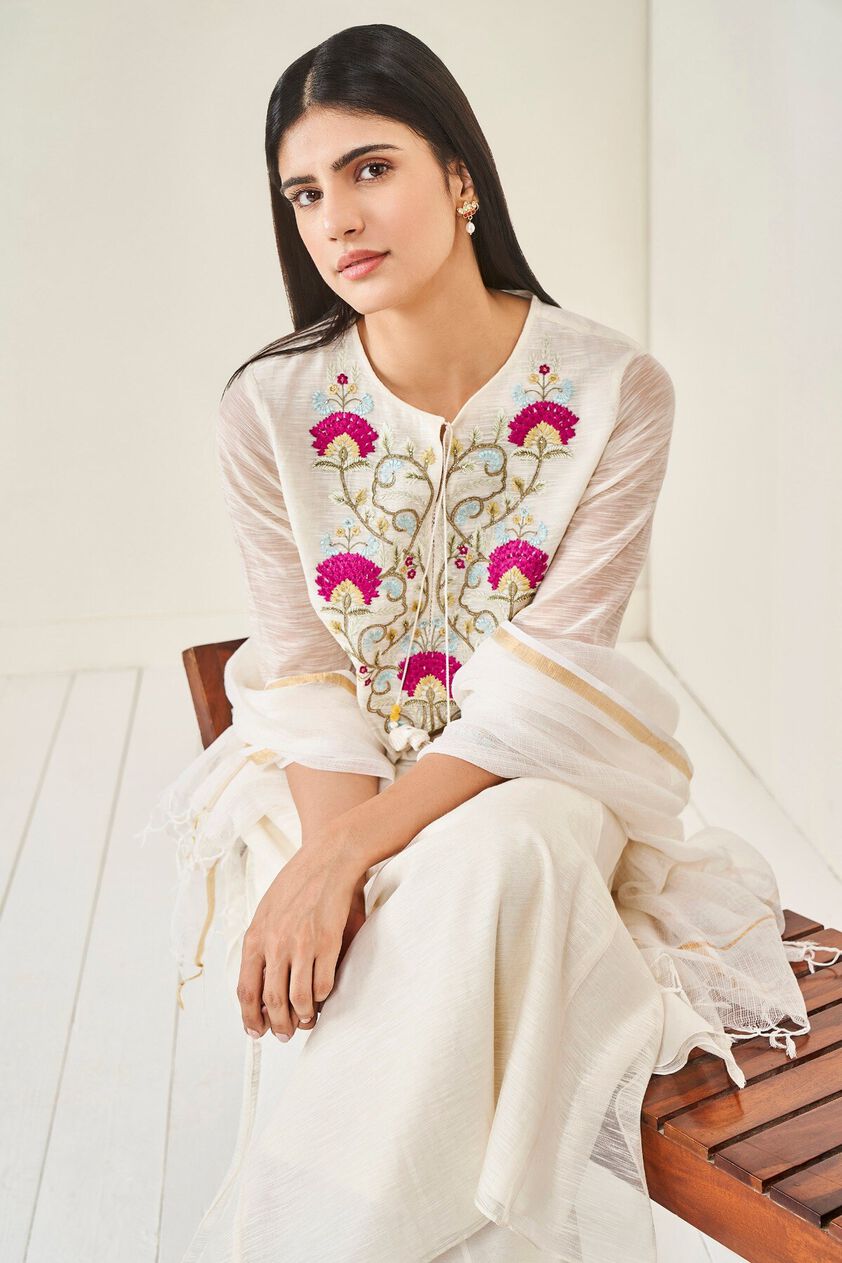 5 - Kayavi Kurta Set – Natural, image 5