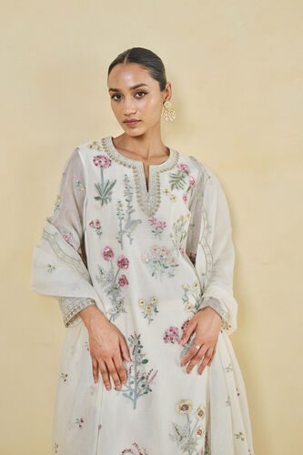 Melisma Embroidered Mul Suit Set - Natural, Natural, image 3