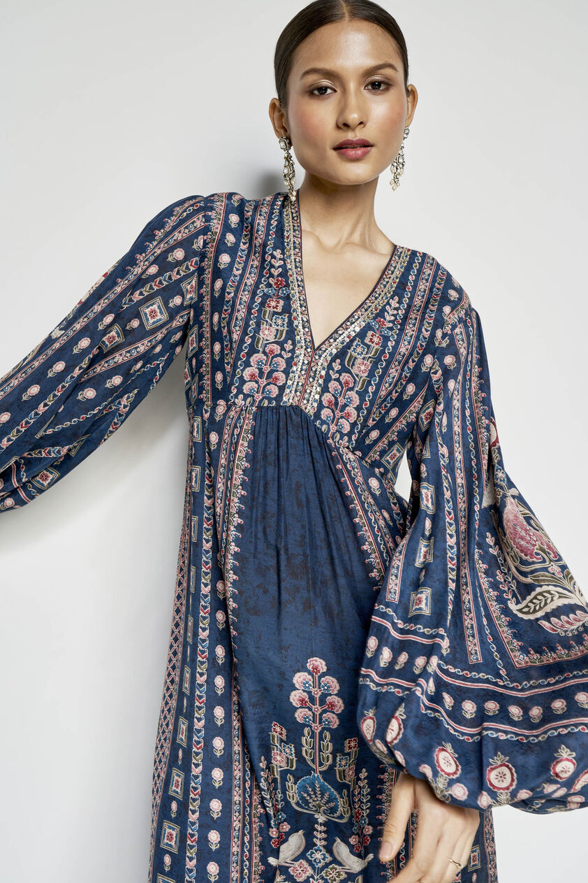 Eranthe Lyocell Kaftan - Blue, Blue, image 5