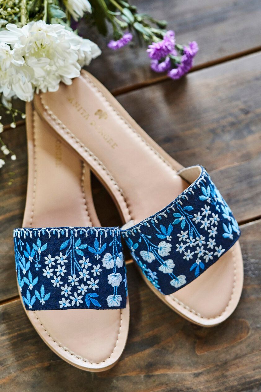 Aranyaa Sliders - Navy Blue, Navy Blue, image 1