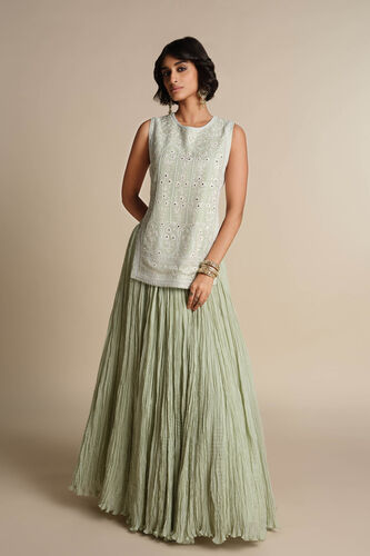 Raisa Embroidered Skirt Set - Sage, Sage Green, image 1