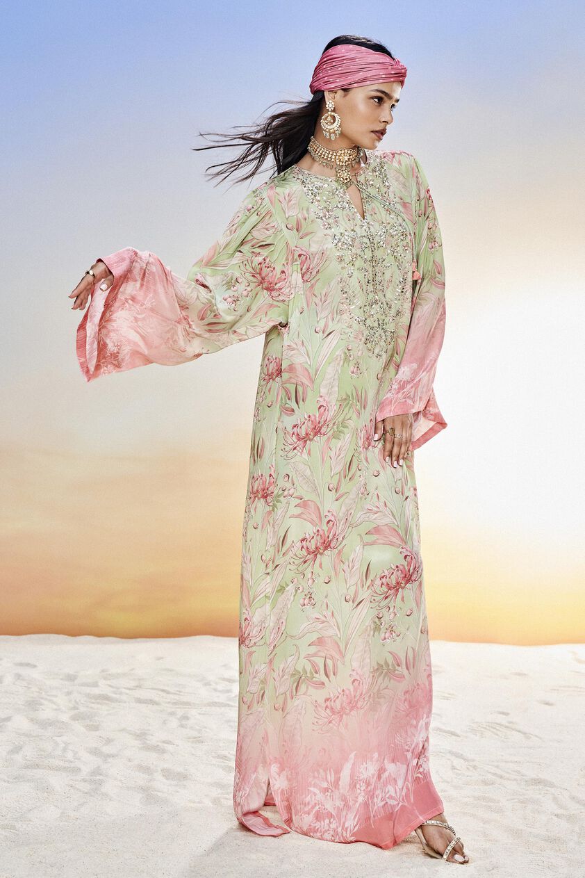 Aneeza Kaftan - Green, Green, image 1