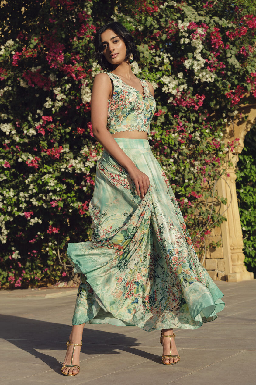 Pomona Skirt Set - Sage, Sage, image 2