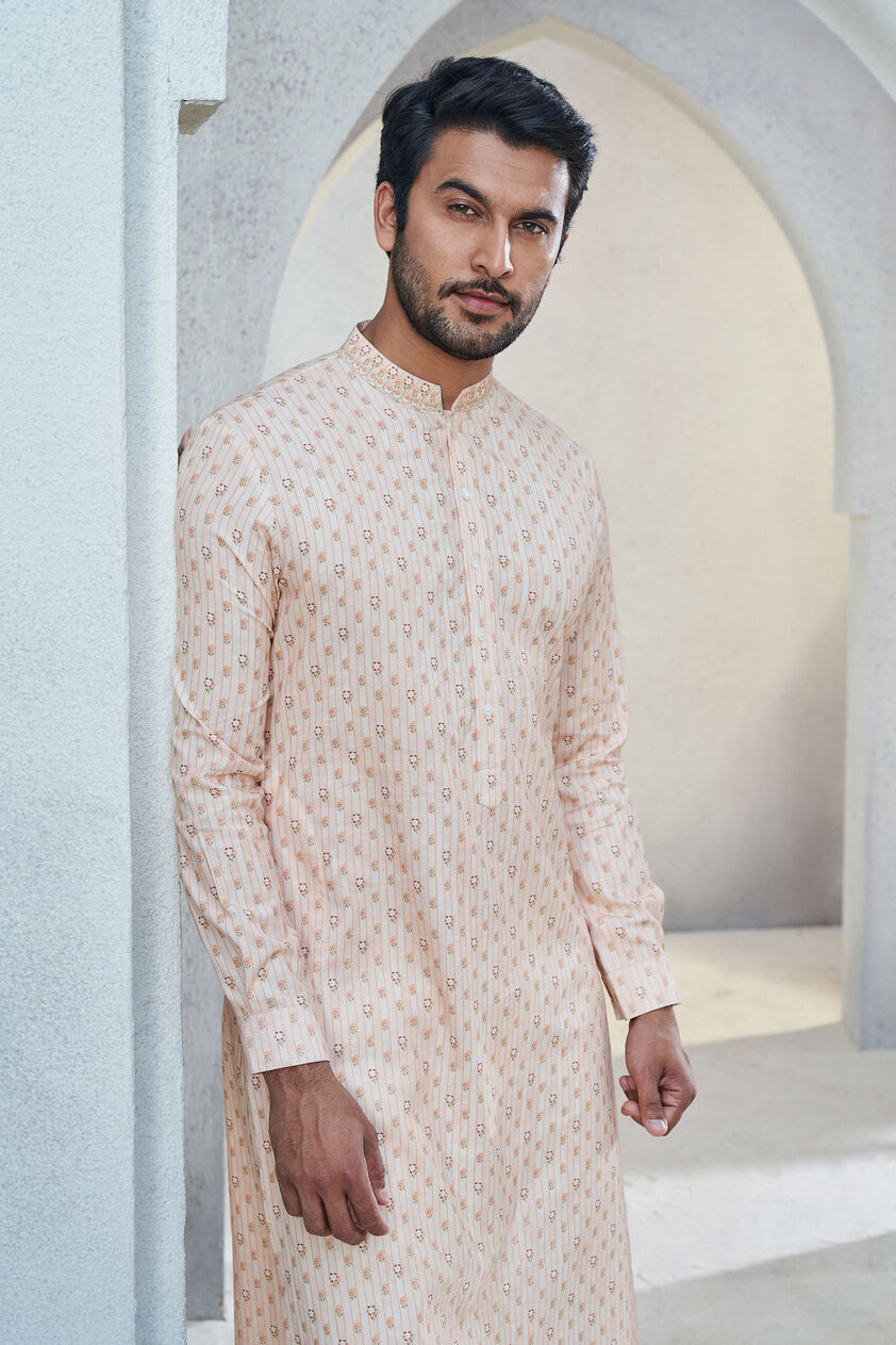 Shray Kurta - Salmon, Salmon, image 4