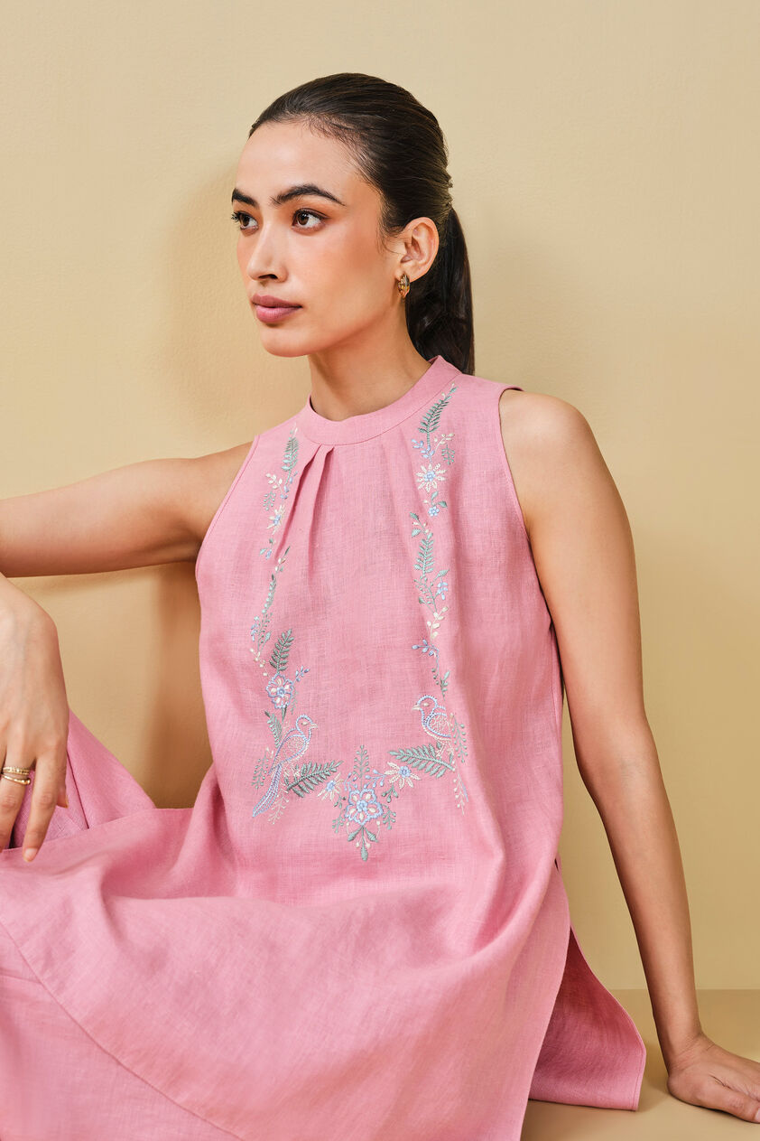 Birding Embroidered Hemp Coord - Blush, Blush, image 6