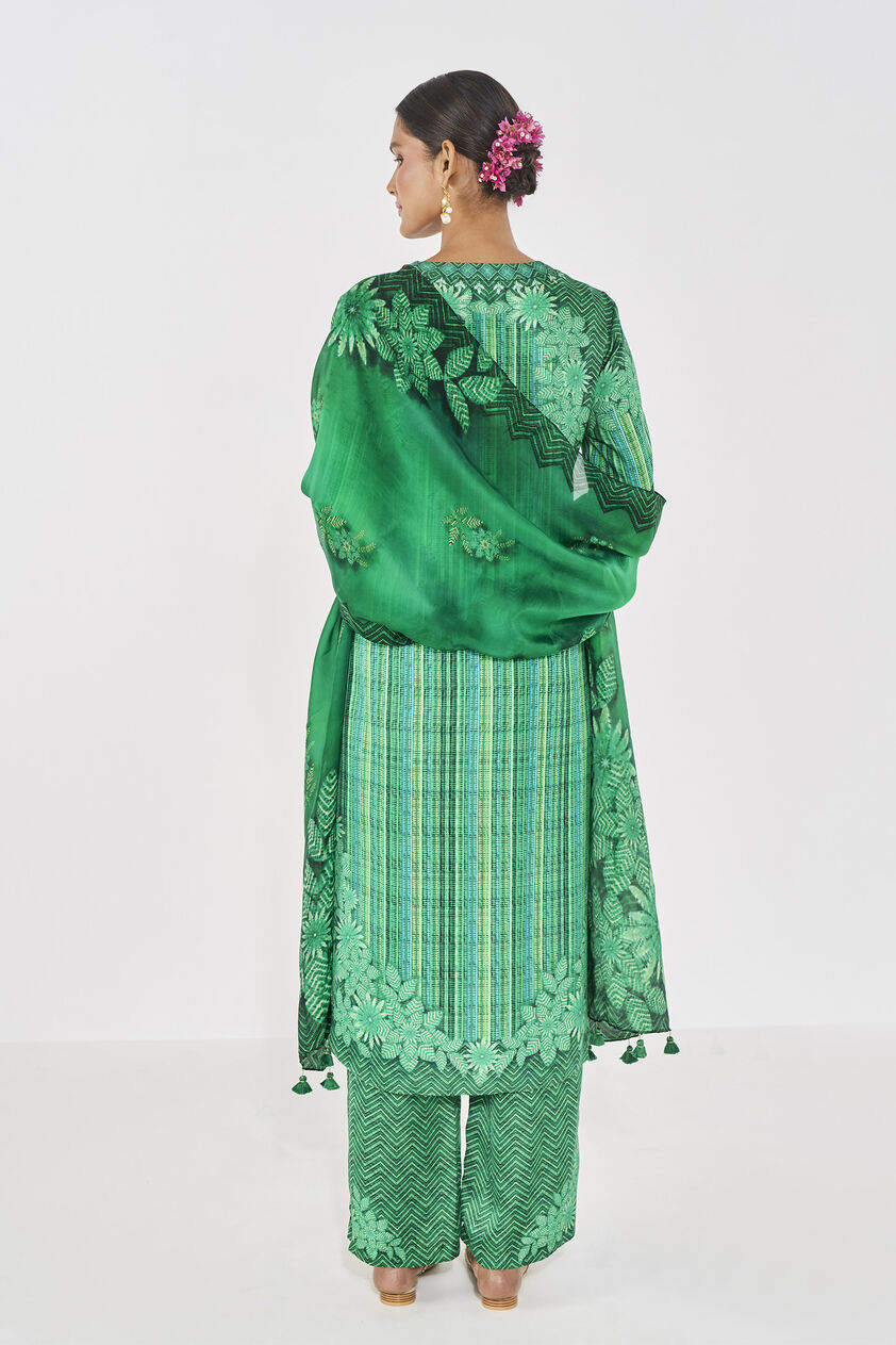 Mehr Kurta Set - Green, Green, image 3