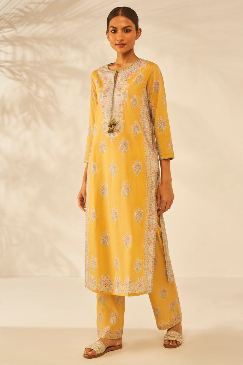 2 - Mehar Kurta Set – Yellow, image 2