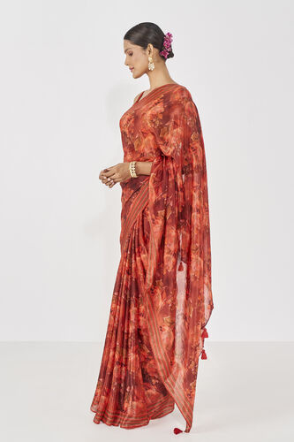 Tanaz Saree - Orange, Orange, image 2