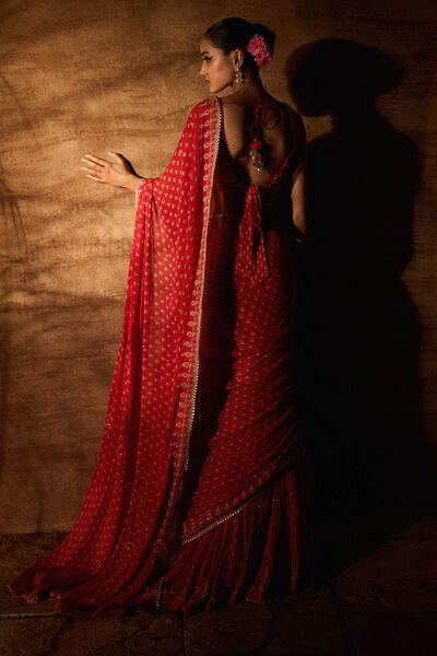 Swargam Gharara Set - Red