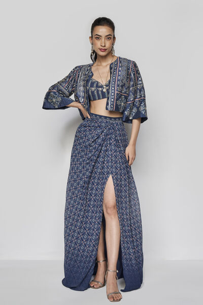 Arden Skirt Set - Blue