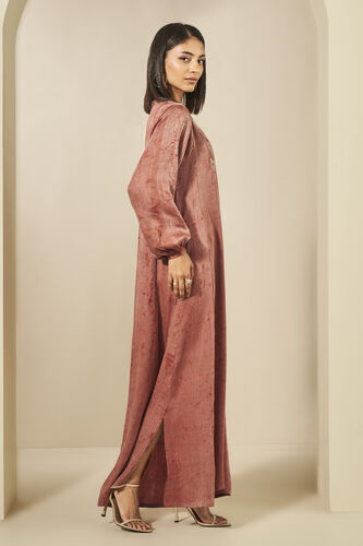 Sahla Dabu Hand-block Printed Kaftan - Pink, Pink, image 2