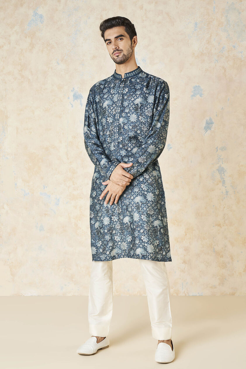 Bhramar Kurta - Blue, Blue, image 1
