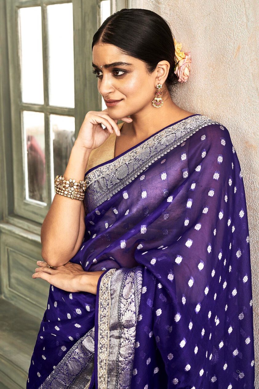 5 - Rasya Saree Set – Ink Blue, image 5