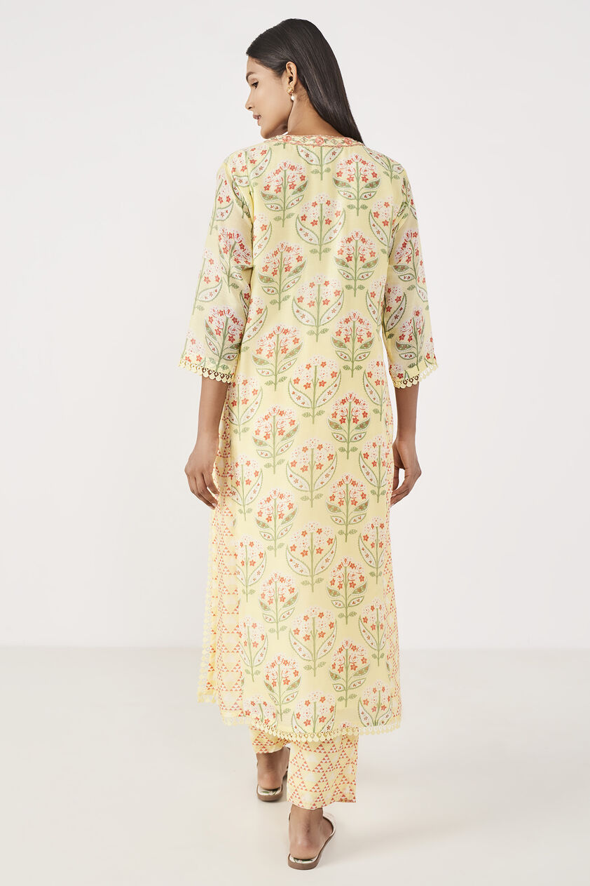 Alvia Kurta Set - Yellow, Yellow, image 3