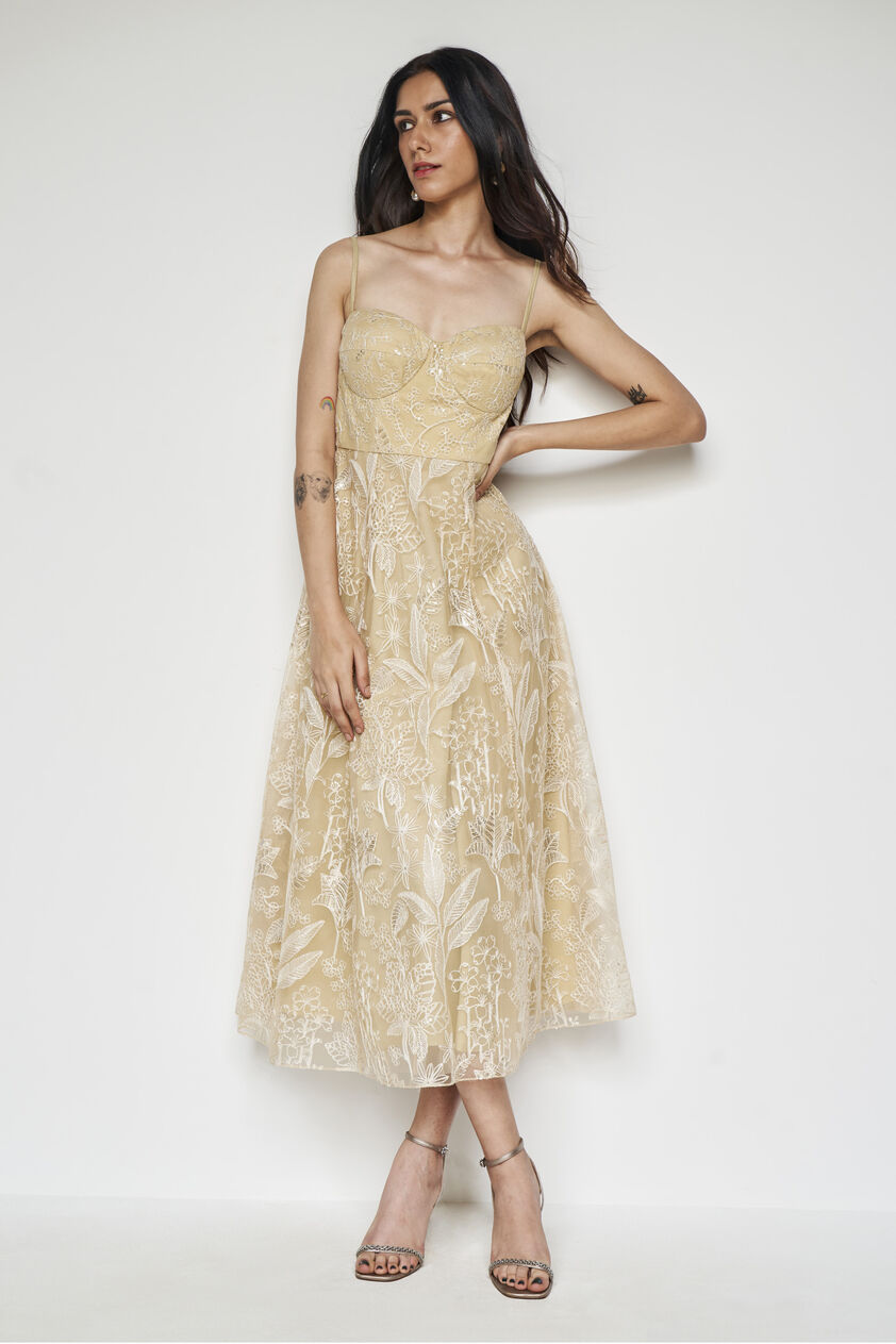 Sherine Dress - Beige, Flesh, image 1